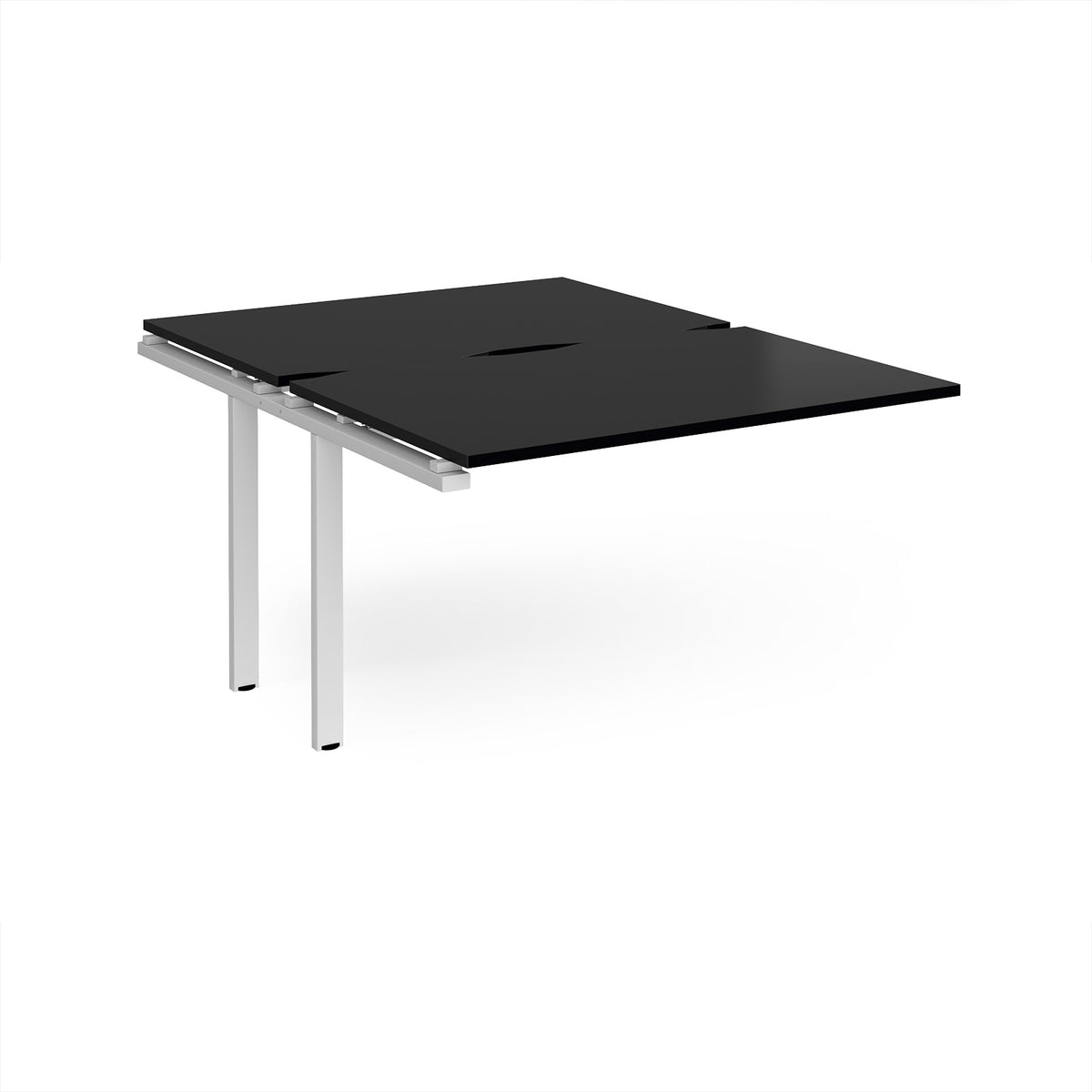 Adapt add on unit single 1200mm x 1600mm - white frame, black top - view 1