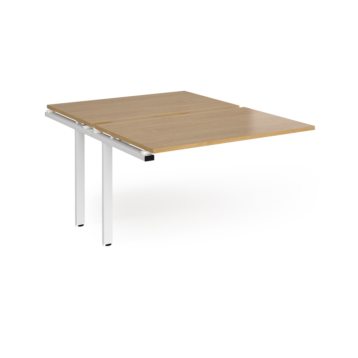 Adapt add on units back to back 1200mm x 1600mm - white frame, Oak Top - view 1