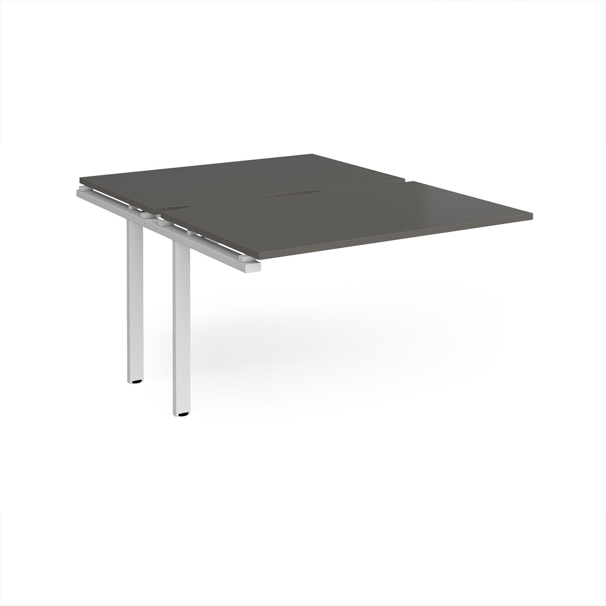 Adapt add on unit single 1200mm x 1600mm - white frame, storm grey top - view 1