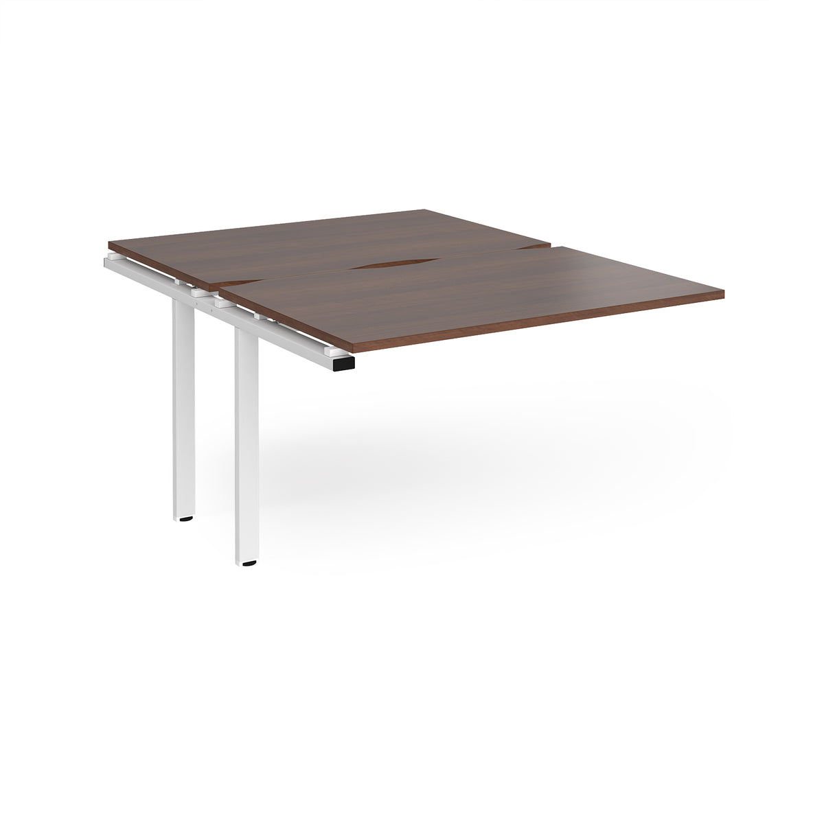 Adapt add on units back to back 1200mm x 1600mm - white frame, Walnut top - view 1