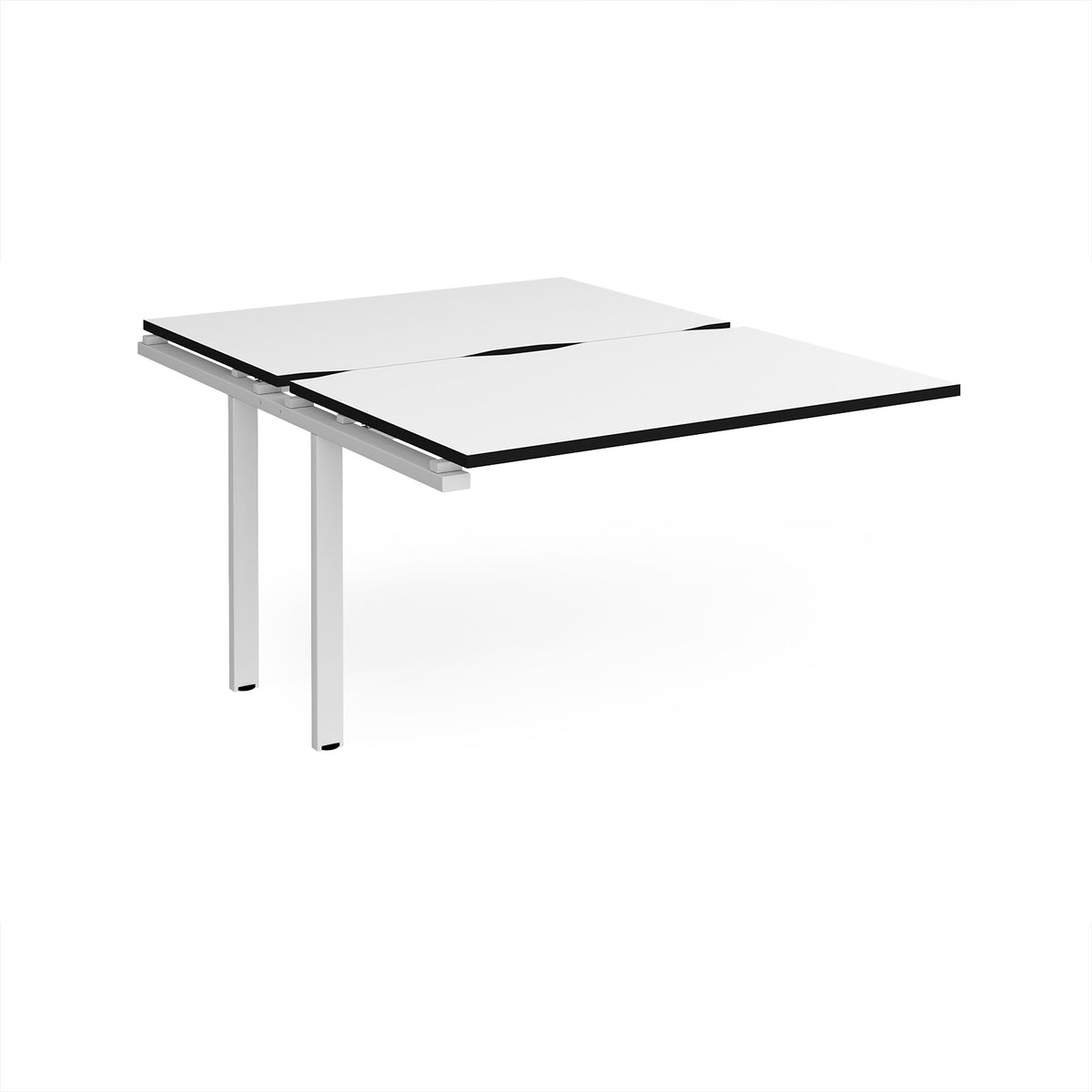 Adapt add on unit single 1200mm x 1600mm - white frame, White Top, black edge - view 1