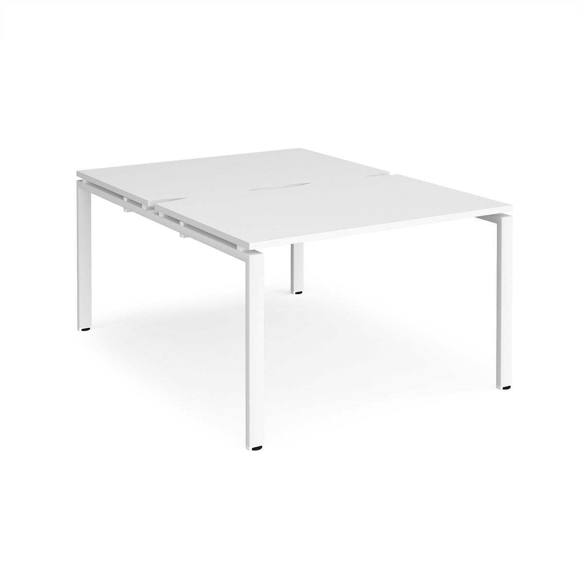 Adapt back to back desks 1200mm x 1600mm - white frame, White Top - view 1