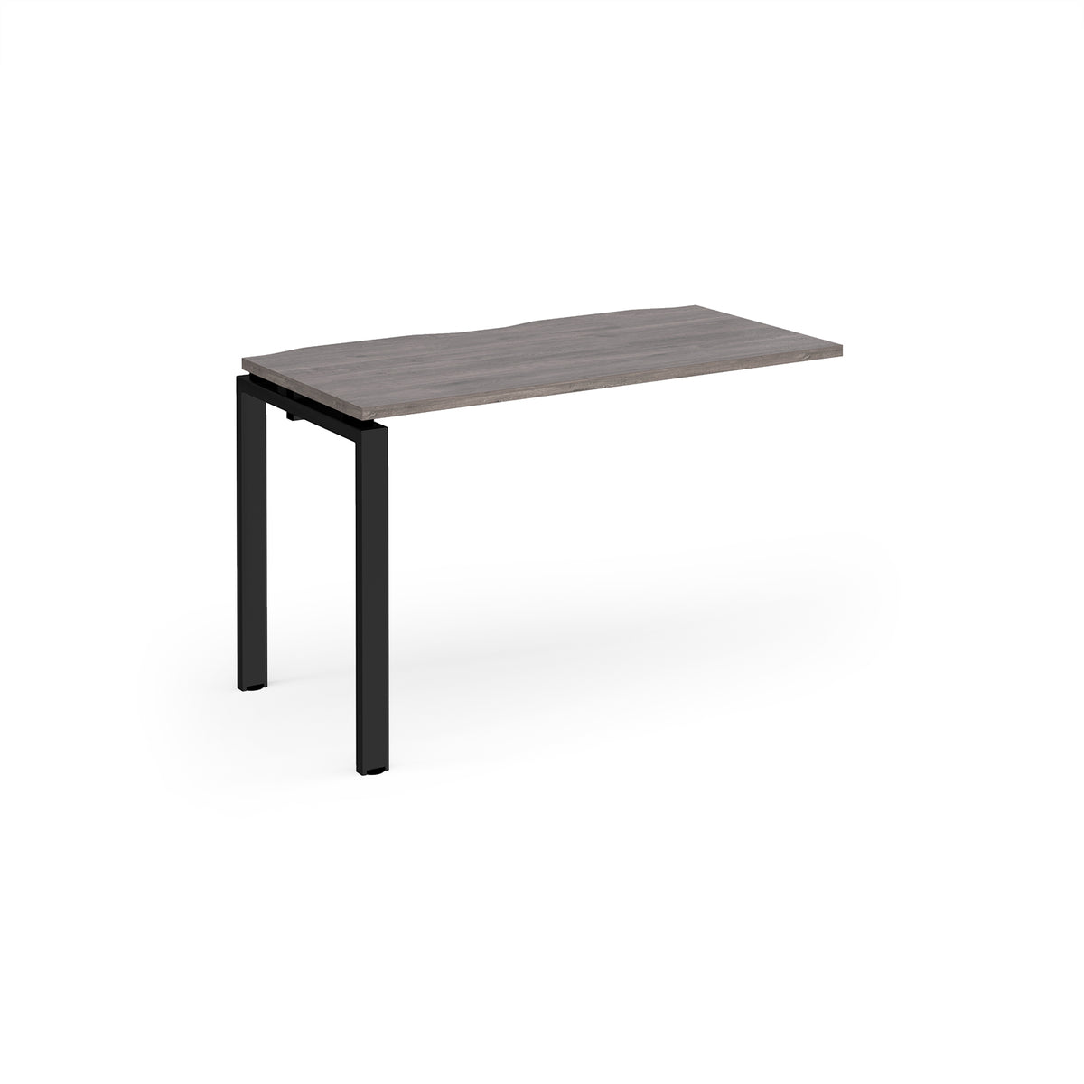 Adapt add on unit single 1200mm x 600mm - black frame, Grey Oak Top - view 1