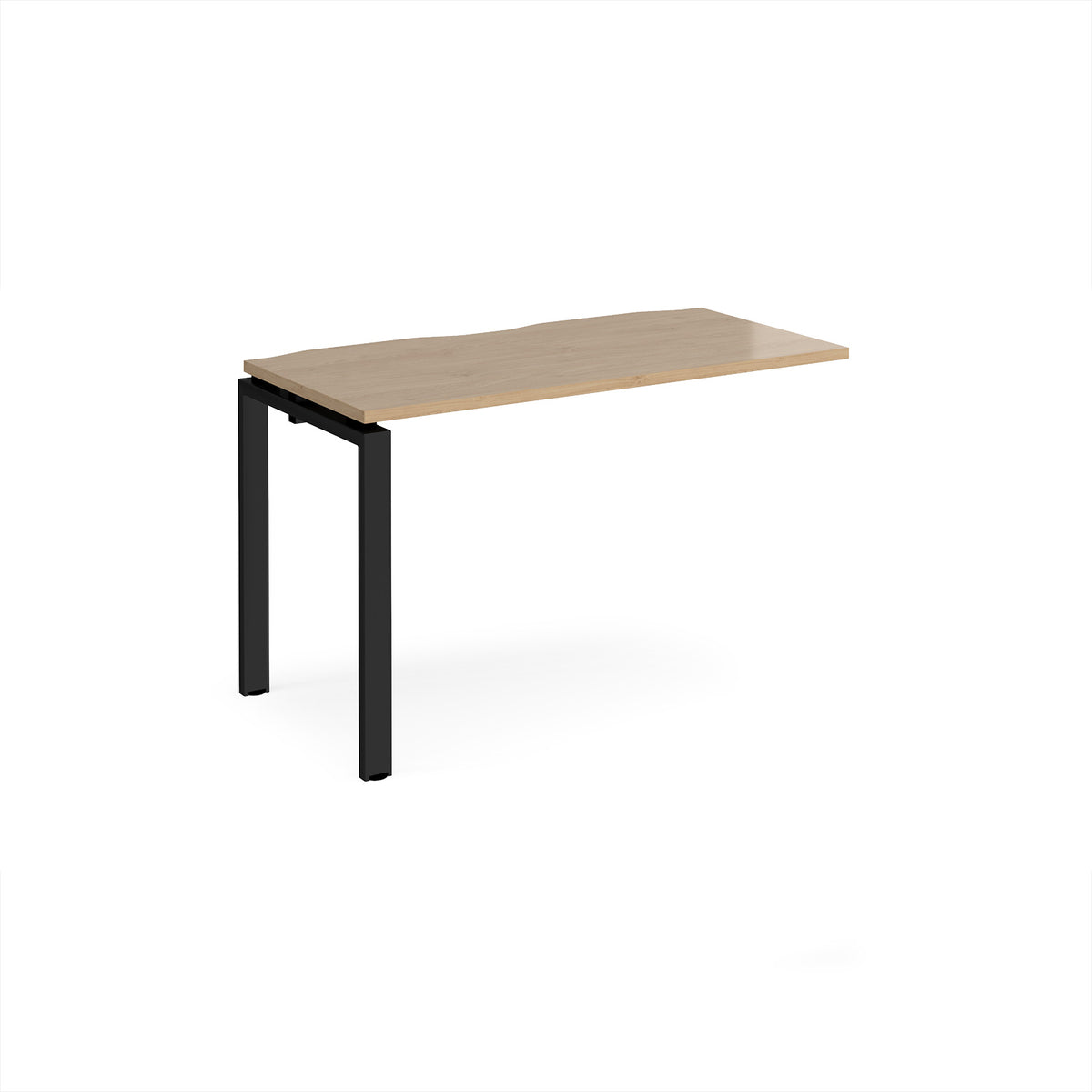 Adapt add on unit single 1200mm x 600mm - black frame, Kendal Oak Top - view 1