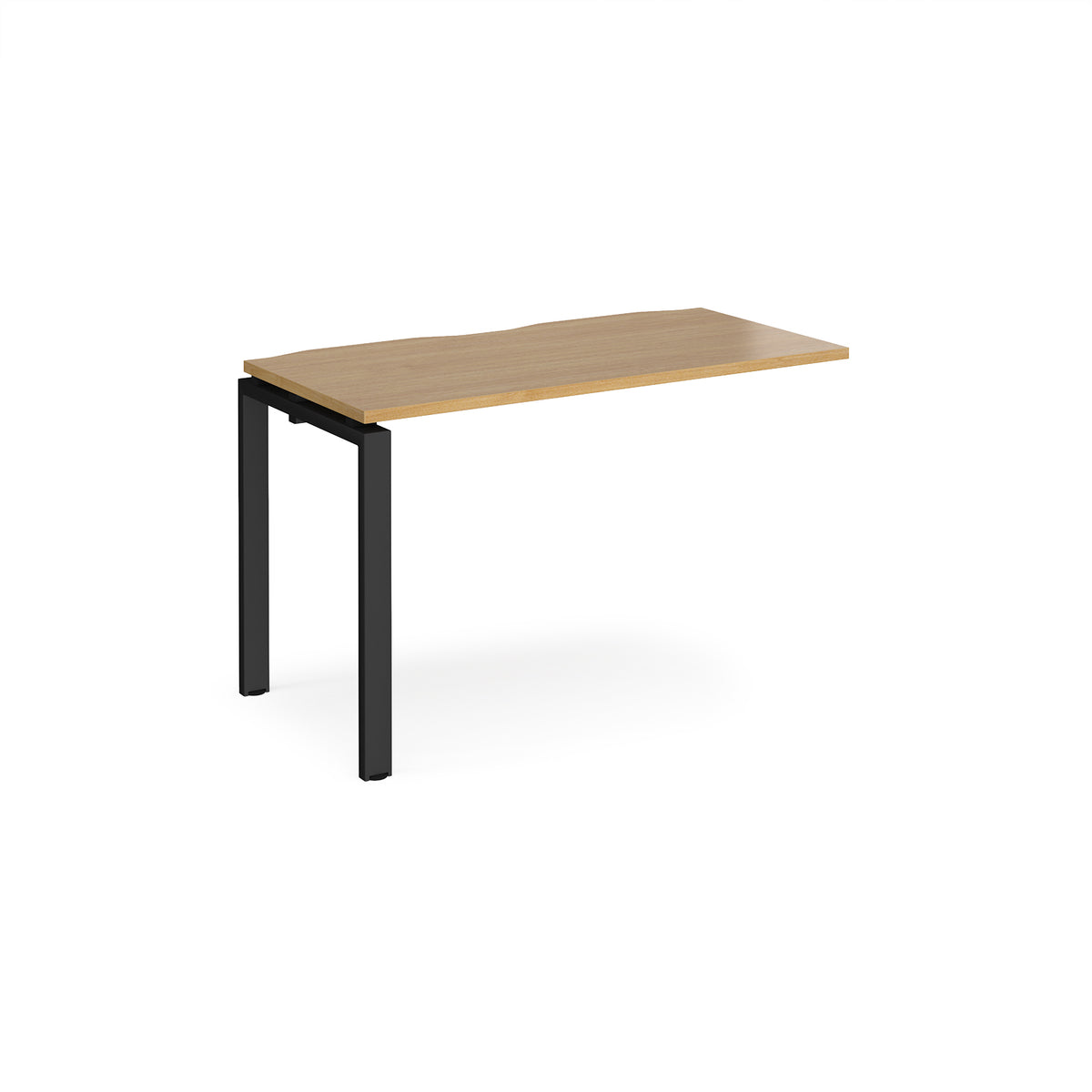 Adapt add on unit single 1200mm x 600mm - black frame, Oak Top - view 1