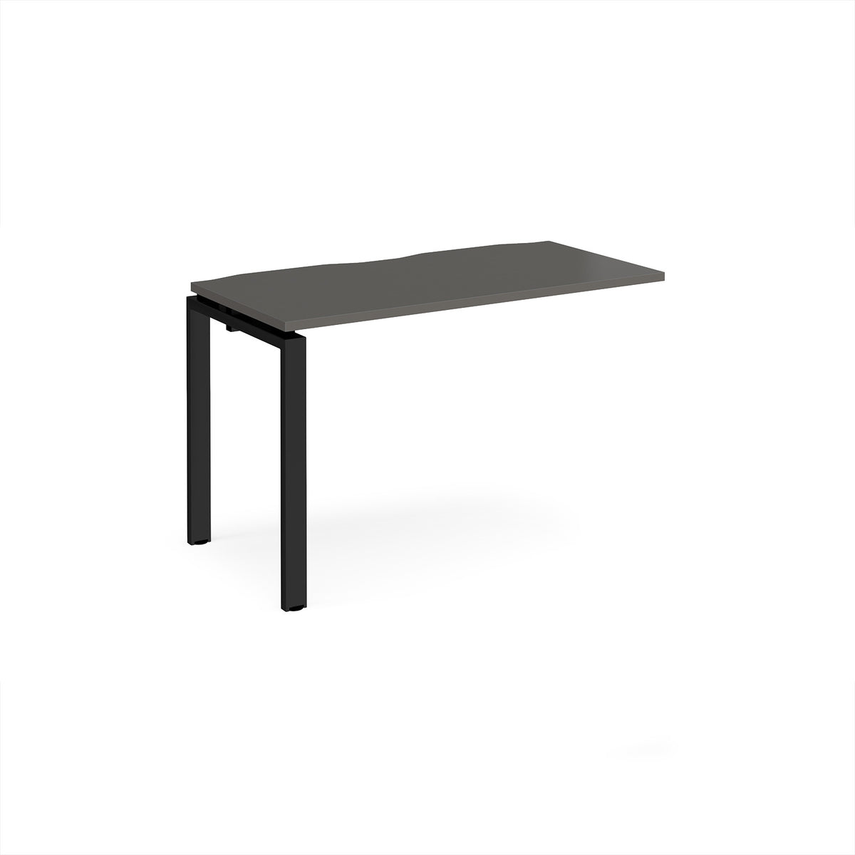 Adapt add on unit single 1200mm x 600mm - black frame, storm grey top - view 1