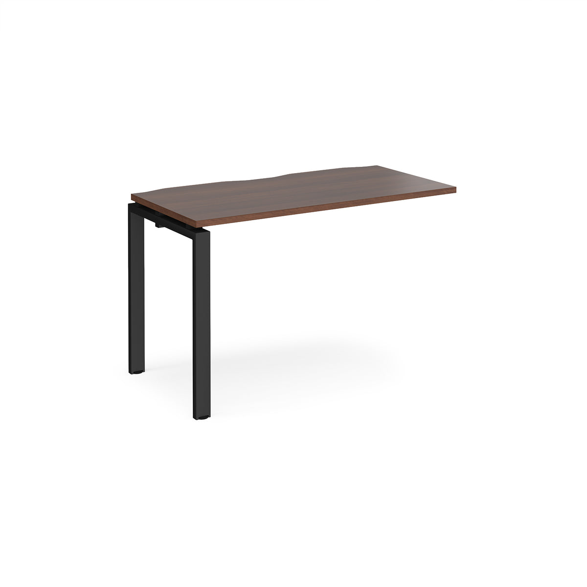 Adapt add on unit single 1200mm x 600mm - black frame, Walnut top - view 1