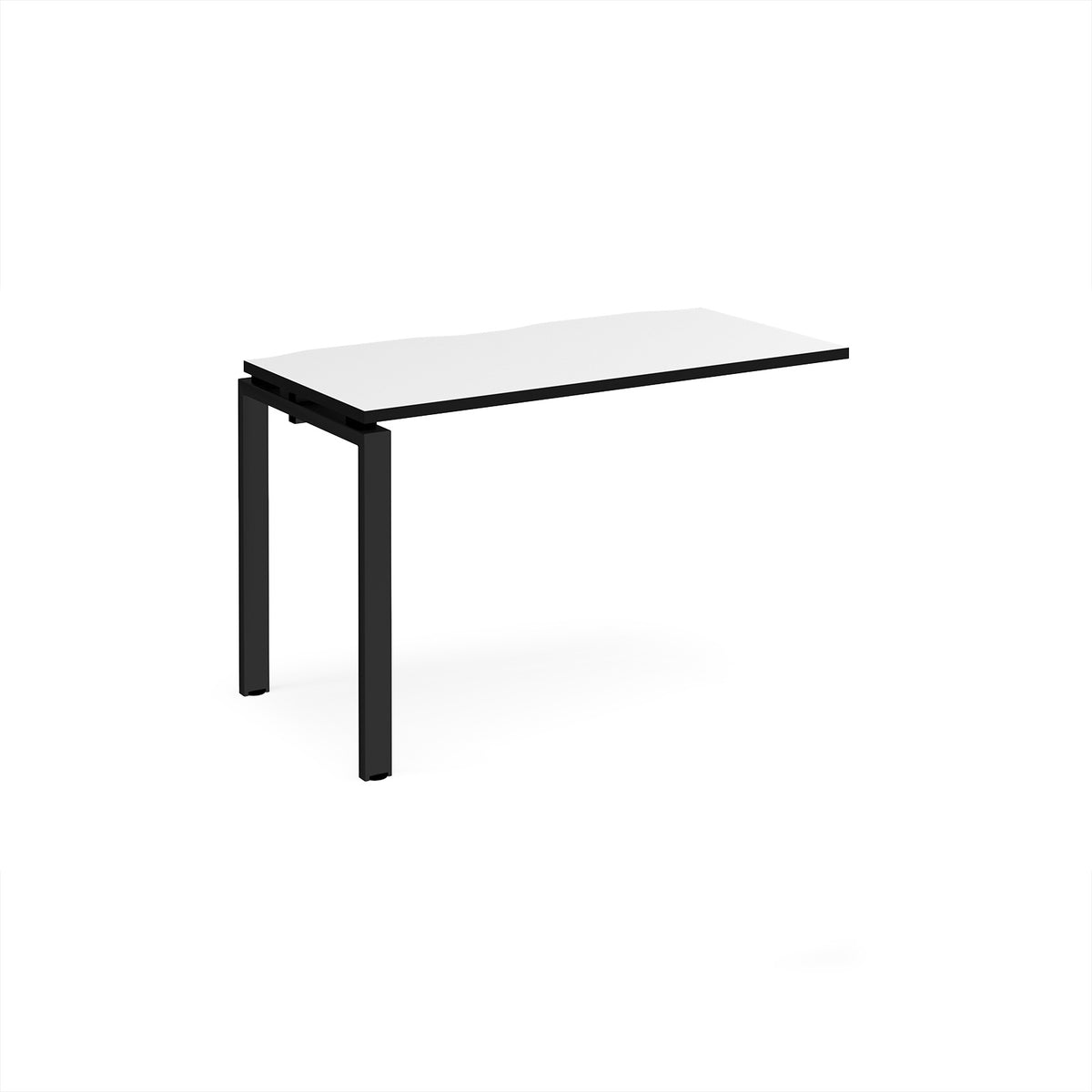 Adapt add on unit single 1200mm x 600mm - black frame, White Top, black edge - view 1