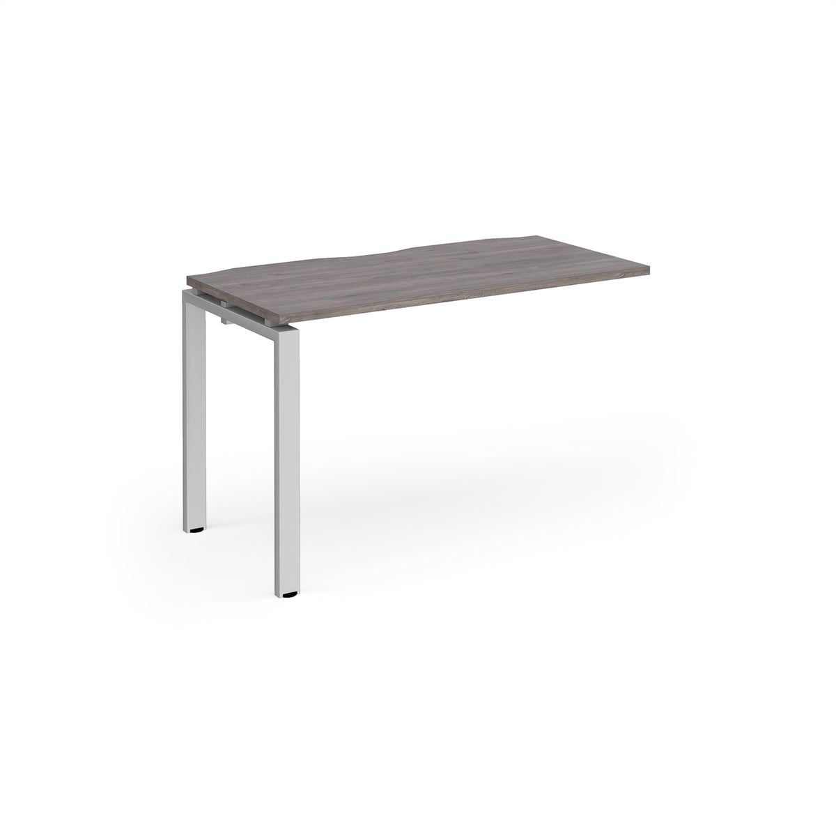 Adapt add on unit single 1200mm x 600mm - silver frame, Grey Oak Top - view 1
