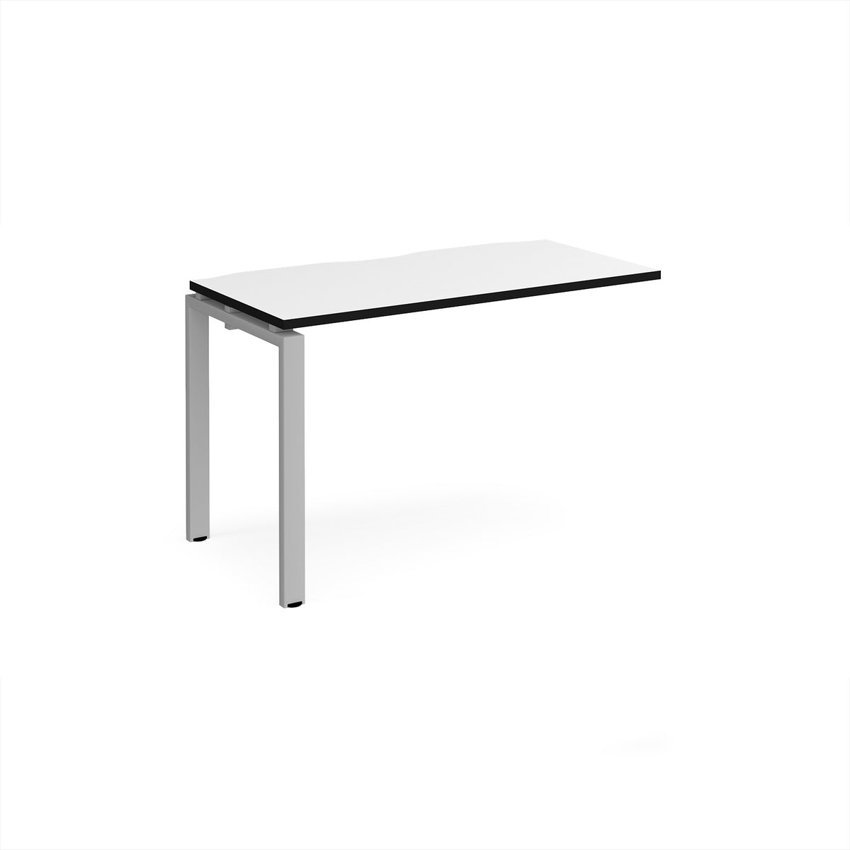 Adapt add on unit single 1200mm x 600mm - silver frame, White Top, black edge - view 1