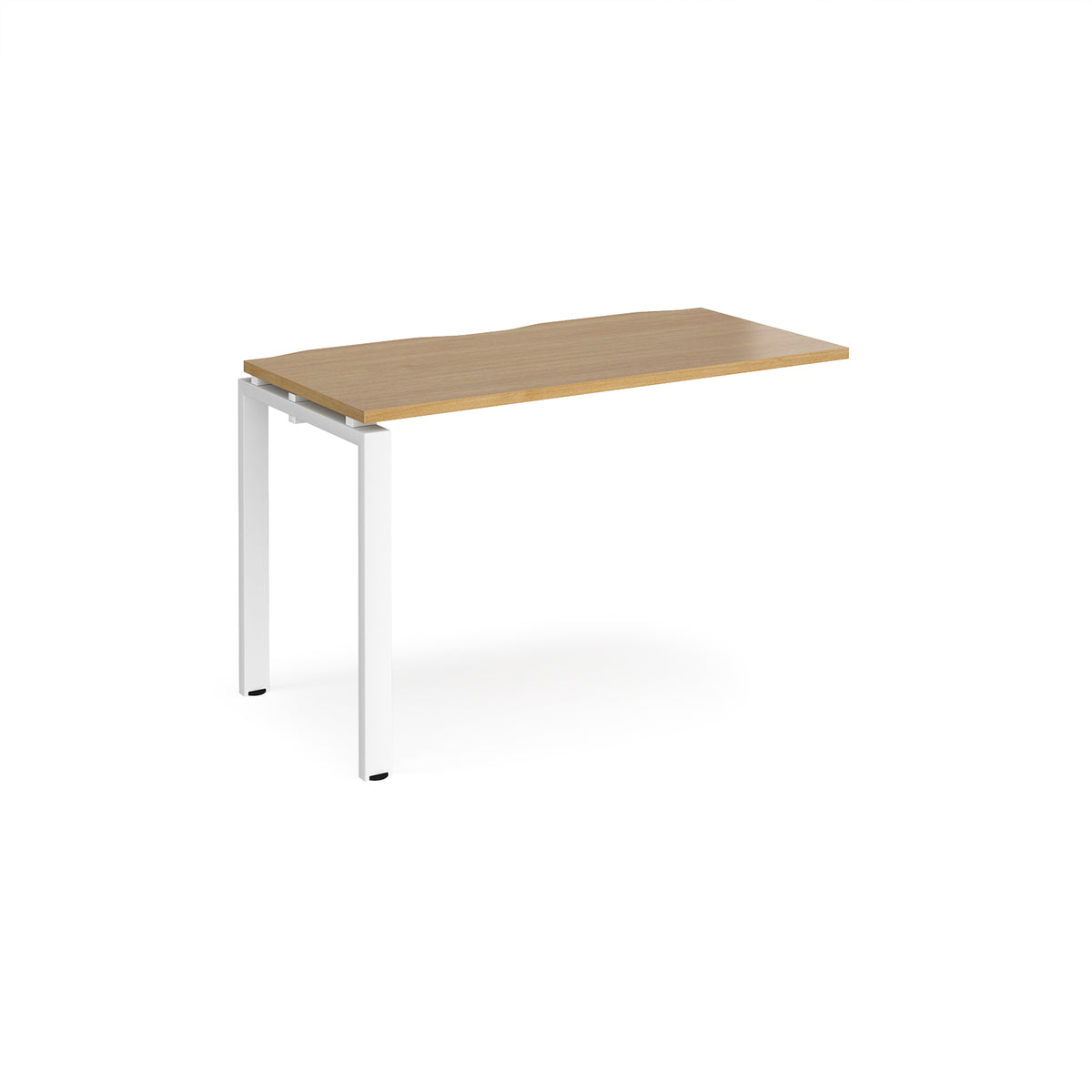 Adapt add on unit single 1200mm x 600mm - white frame, Oak Top - view 1