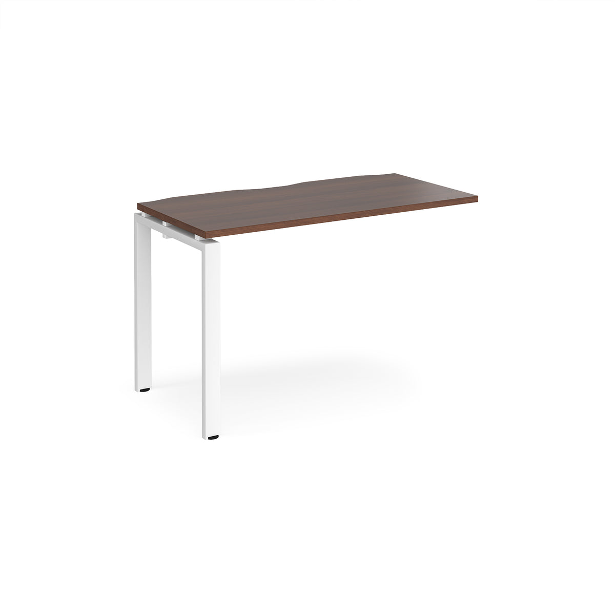 Adapt add on unit single 1200mm x 600mm - white frame, Walnut top - view 1
