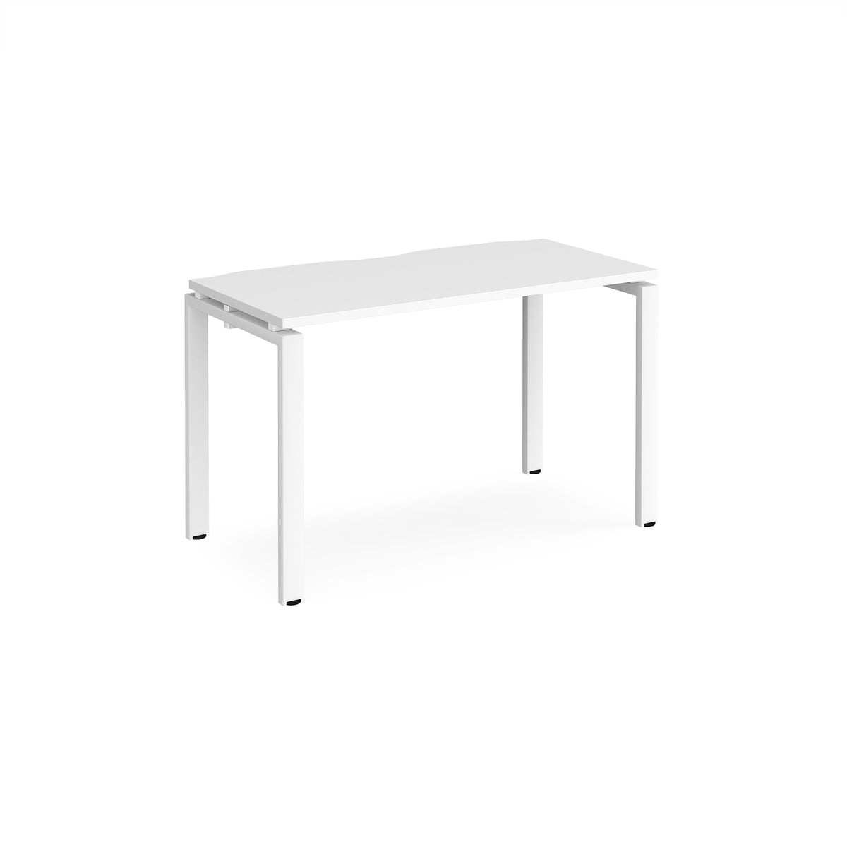 Adapt single desk 1200mm x 600mm - white frame, White Top - view 1
