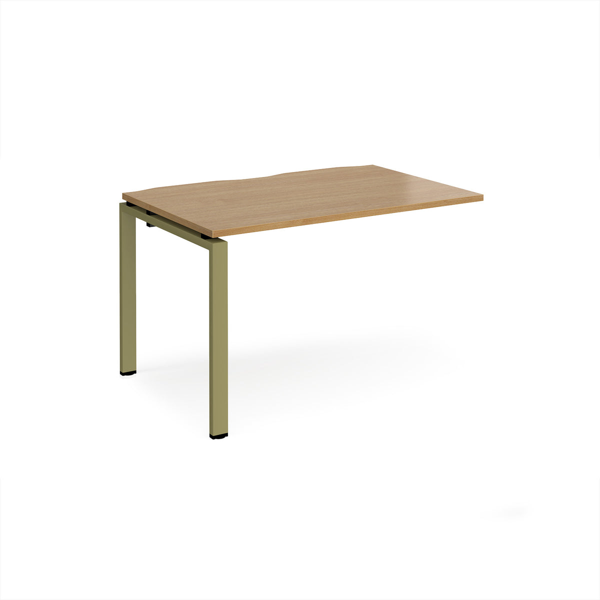 Adapt add on unit single 1200mm x 800mm - green frame, Oak Top - view 1