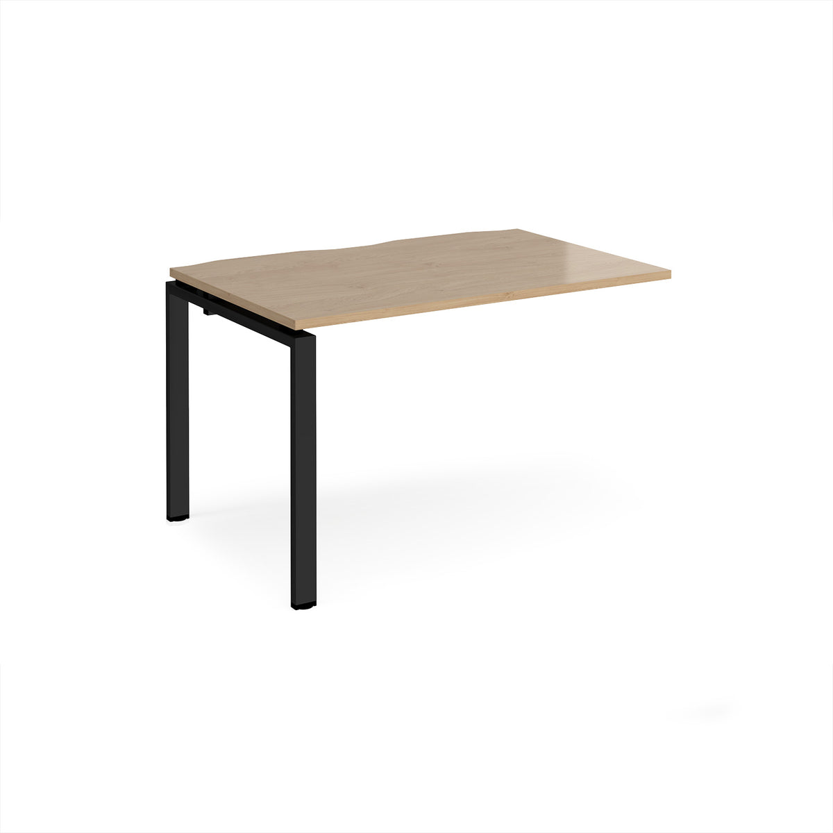 Adapt add on unit single 1200mm x 800mm - black frame, Kendal Oak Top - view 1