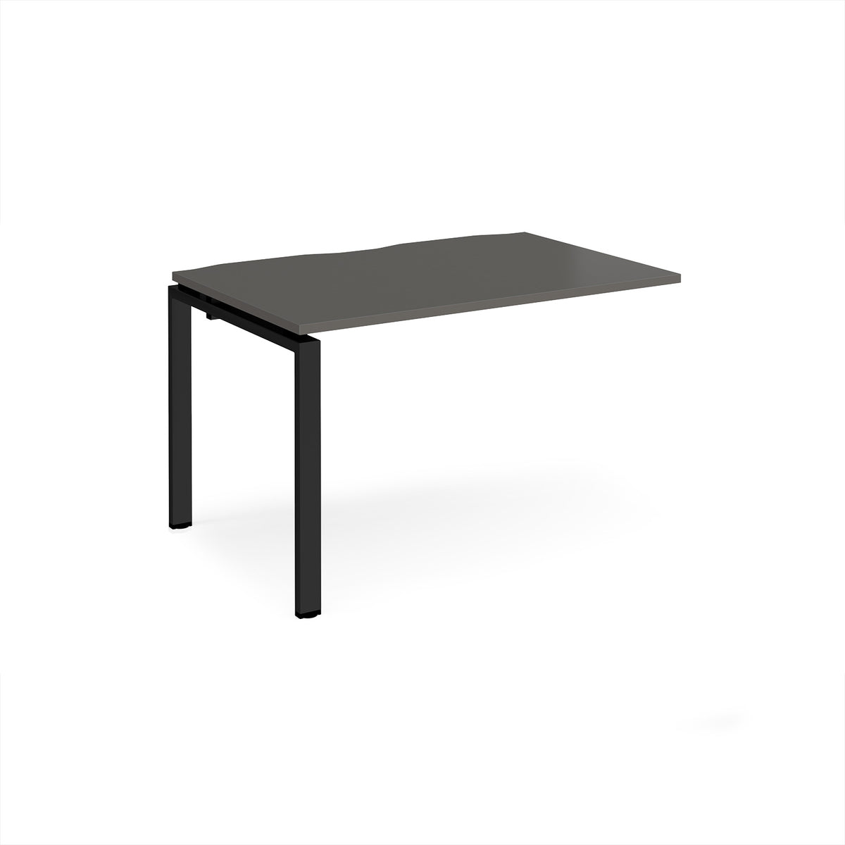 Adapt add on unit single 1200mm x 800mm - black frame, storm grey top - view 1