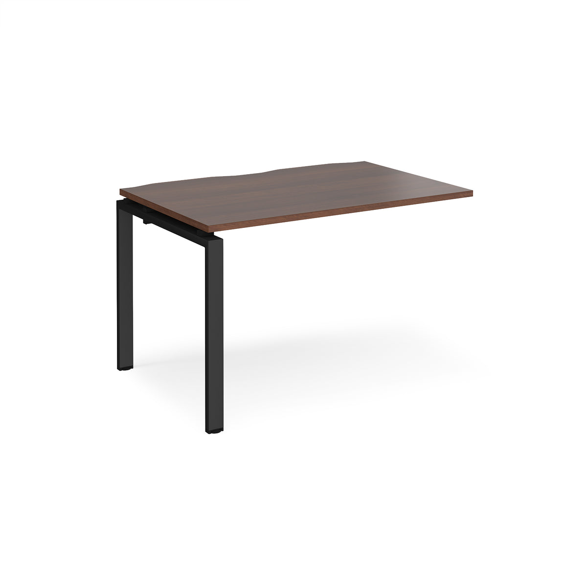 Adapt add on unit single 1200mm x 800mm - black frame, Walnut top - view 1