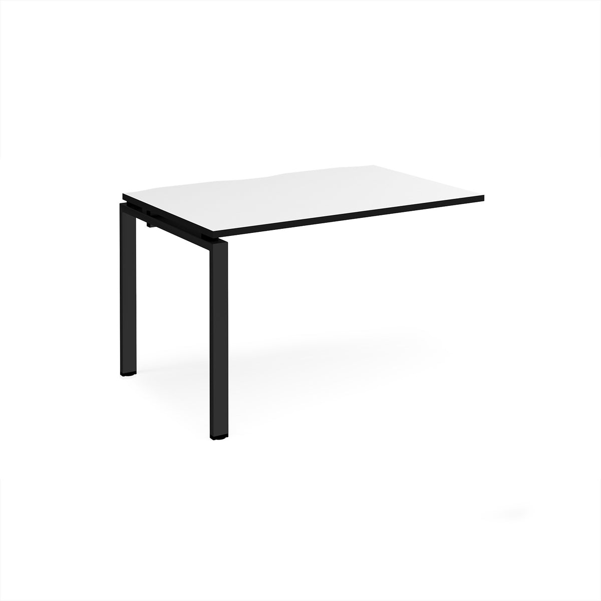Adapt add on unit single 1200mm x 800mm - black frame, White Top, black edge - view 1