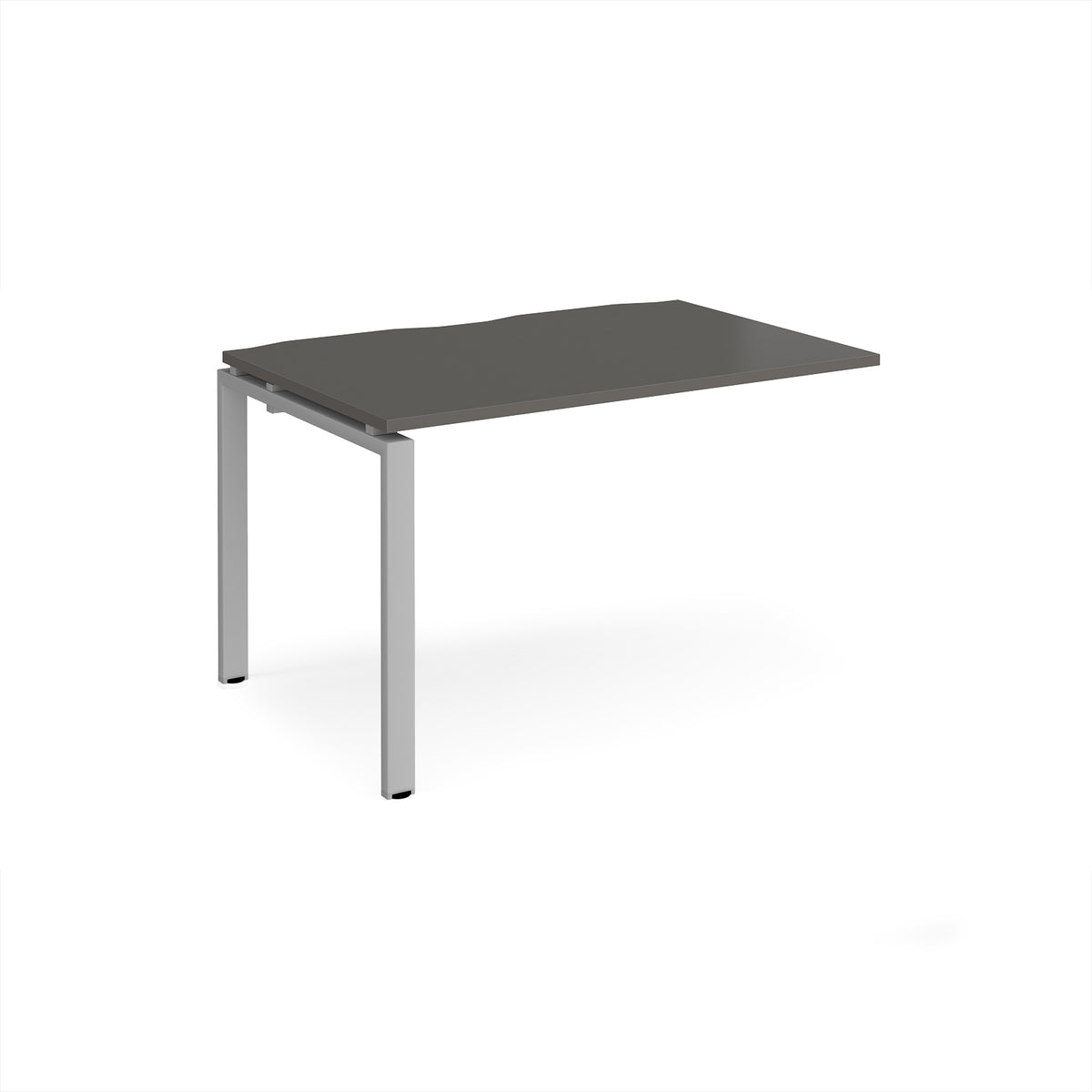 Adapt add on unit single 1200mm x 800mm - silver frame, storm grey top - view 1