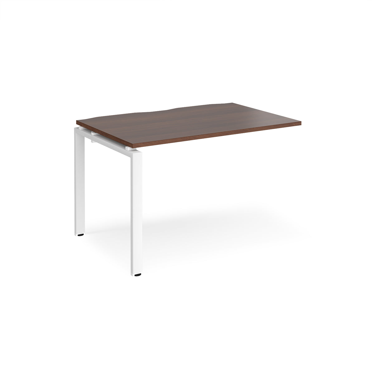 Adapt add on unit single 1200mm x 800mm - white frame, Walnut top - view 1