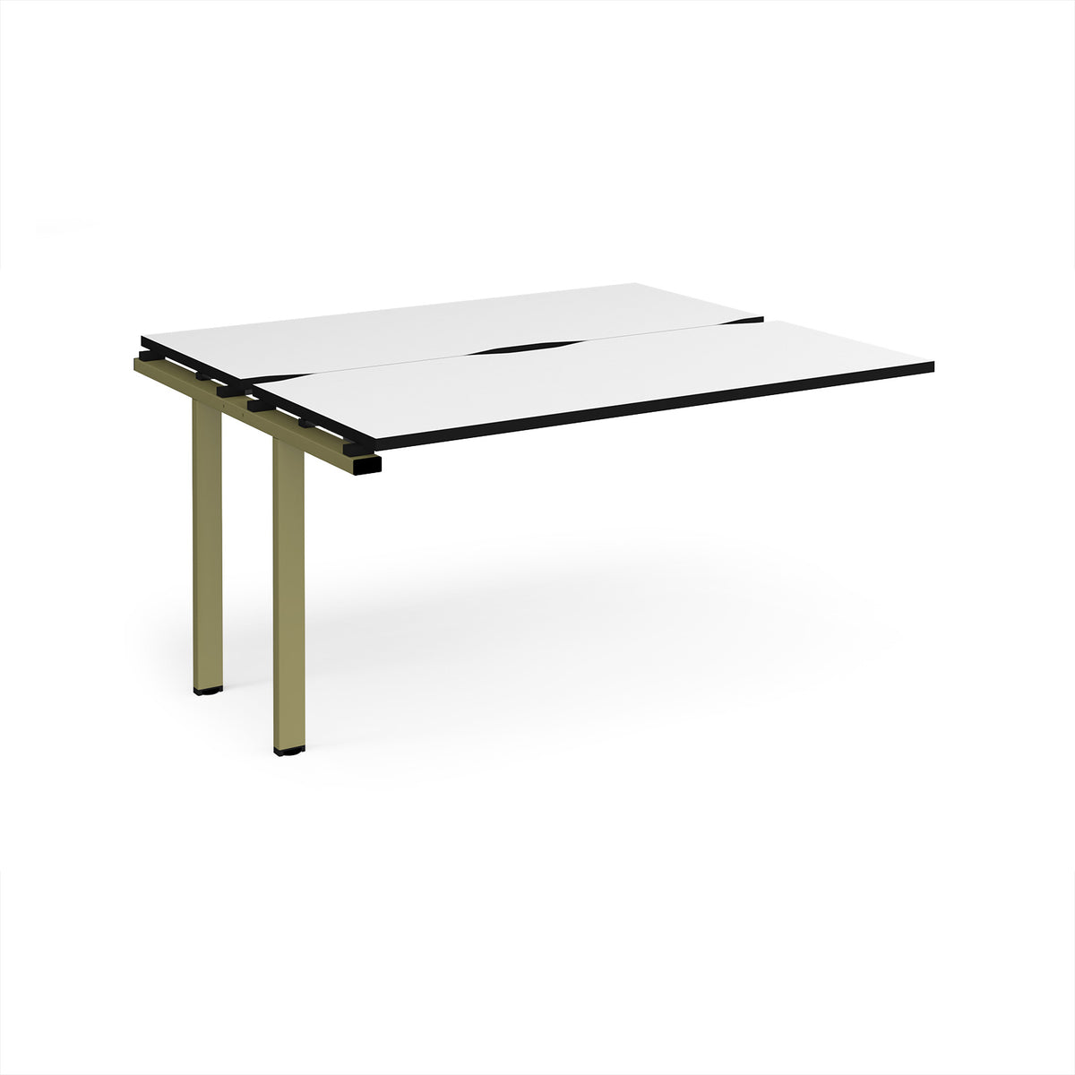 Adapt add on unit single 1400mm x 1200mm - green frame, White Top, black edge - view 1