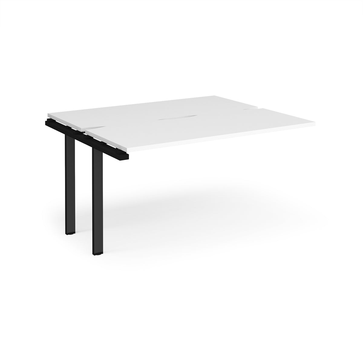 Adapt add on unit single 1400mm x 1200mm - black frame, White Top - view 1