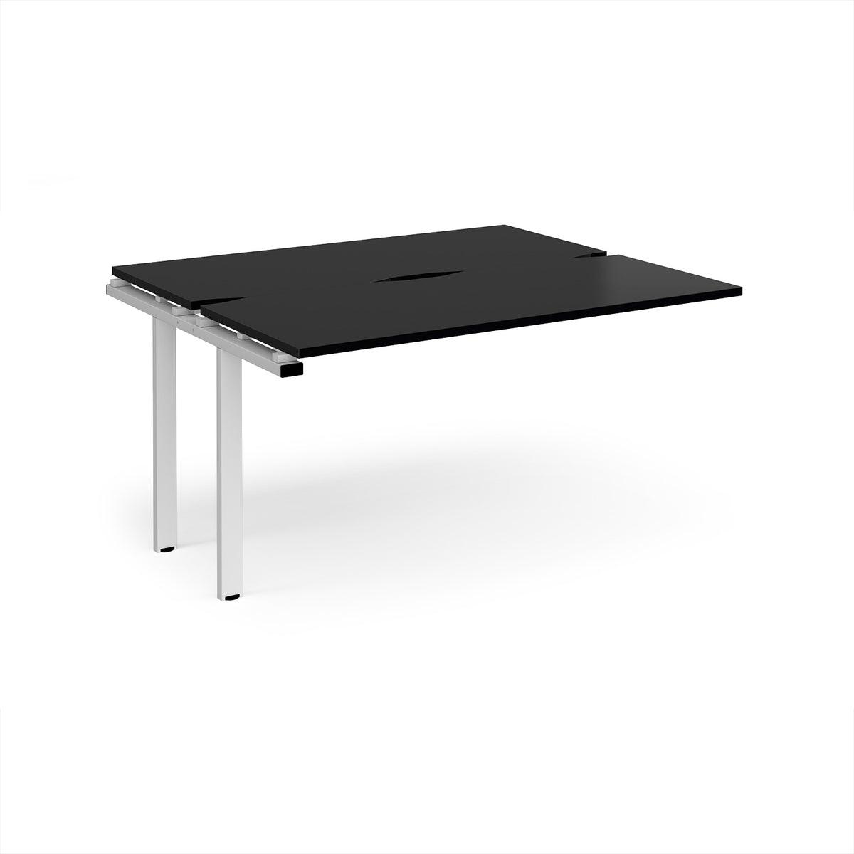 Adapt add on unit single 1400mm x 1200mm - white frame, black top - view 1