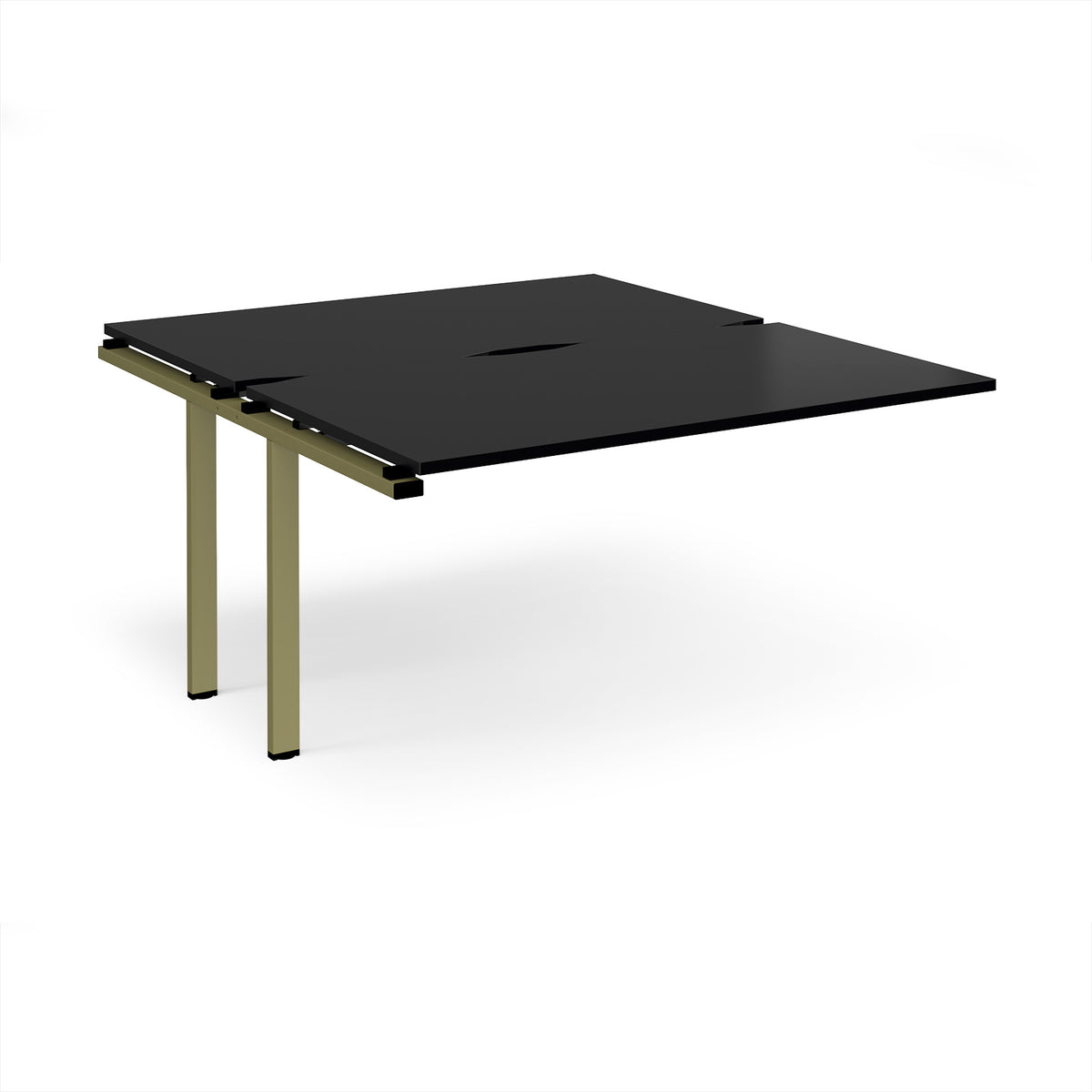 Adapt add on unit single 1400mm x 1600mm - green frame, black top - view 1