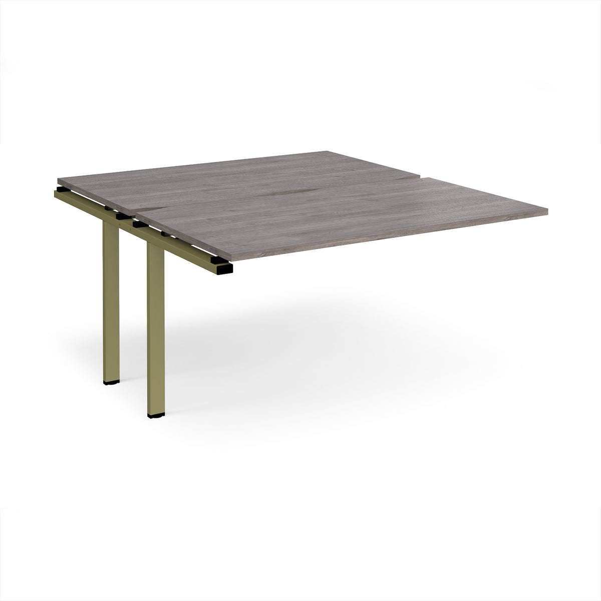 Adapt add on unit single 1400mm x 1600mm - green frame, Grey Oak Top - view 1