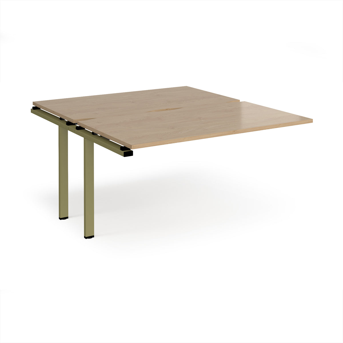 Adapt add on unit single 1400mm x 1600mm - green frame, Kendal Oak Top - view 1