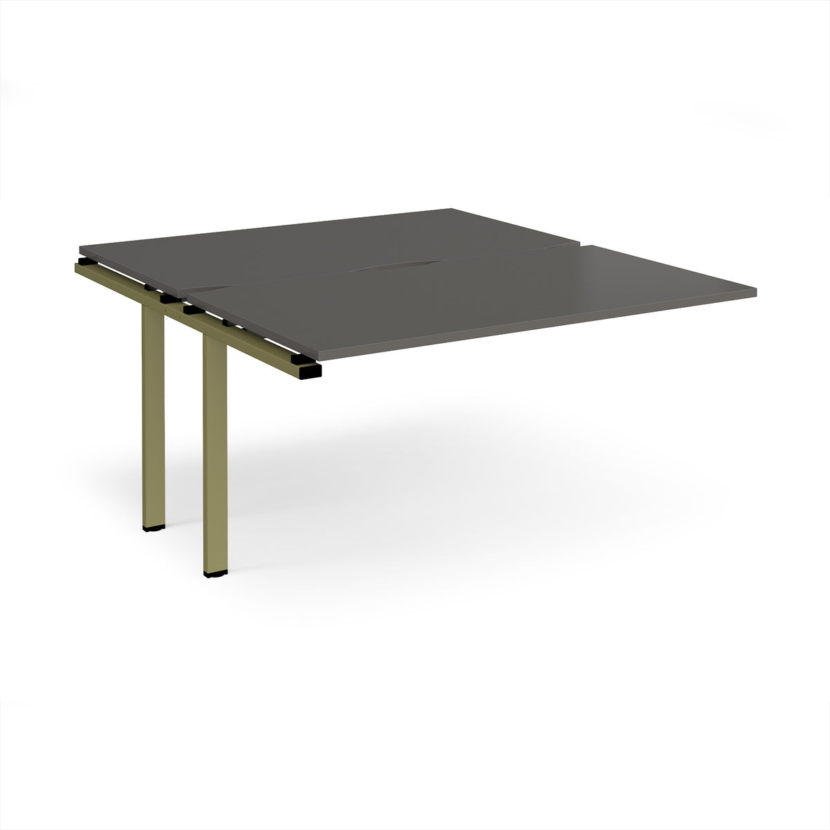 Adapt add on unit single 1400mm x 1600mm - green frame, storm grey top - view 1