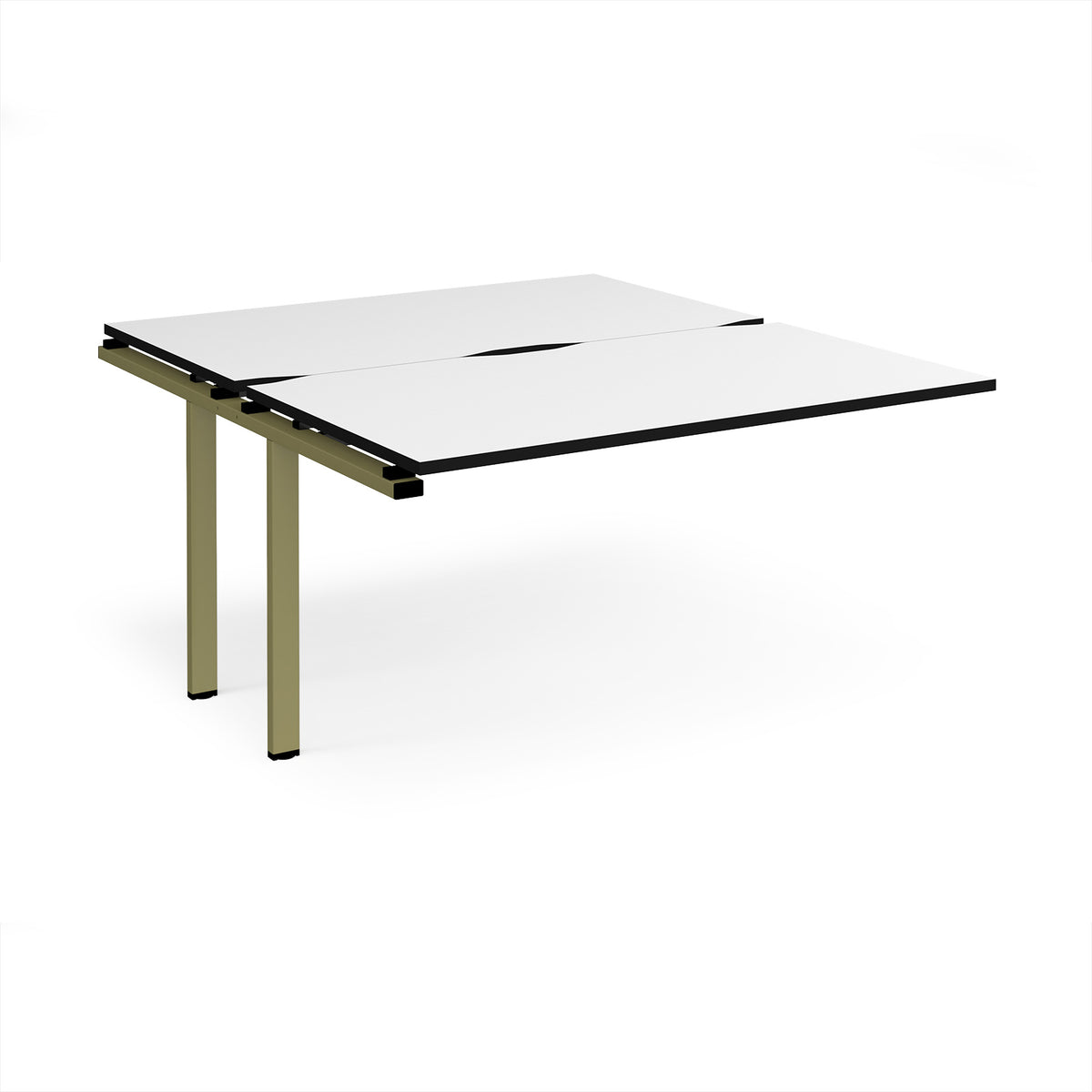 Adapt add on unit single 1400mm x 1600mm - green frame, White Top, black edge - view 1