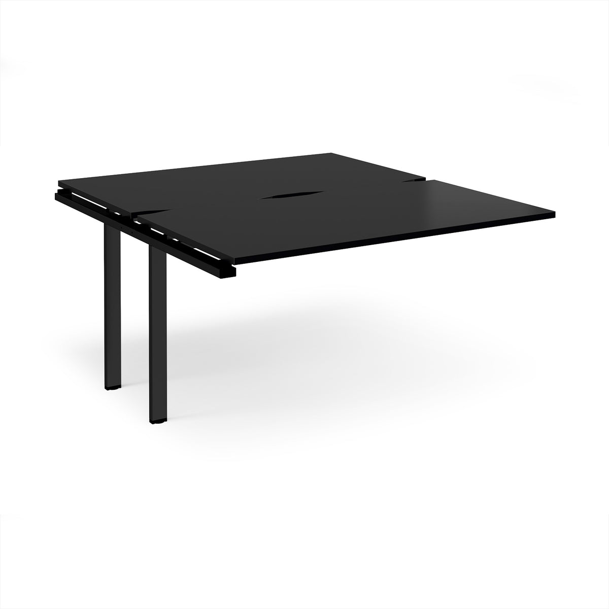 Adapt add on unit single 1400mm x 1600mm - black frame, black top - view 1