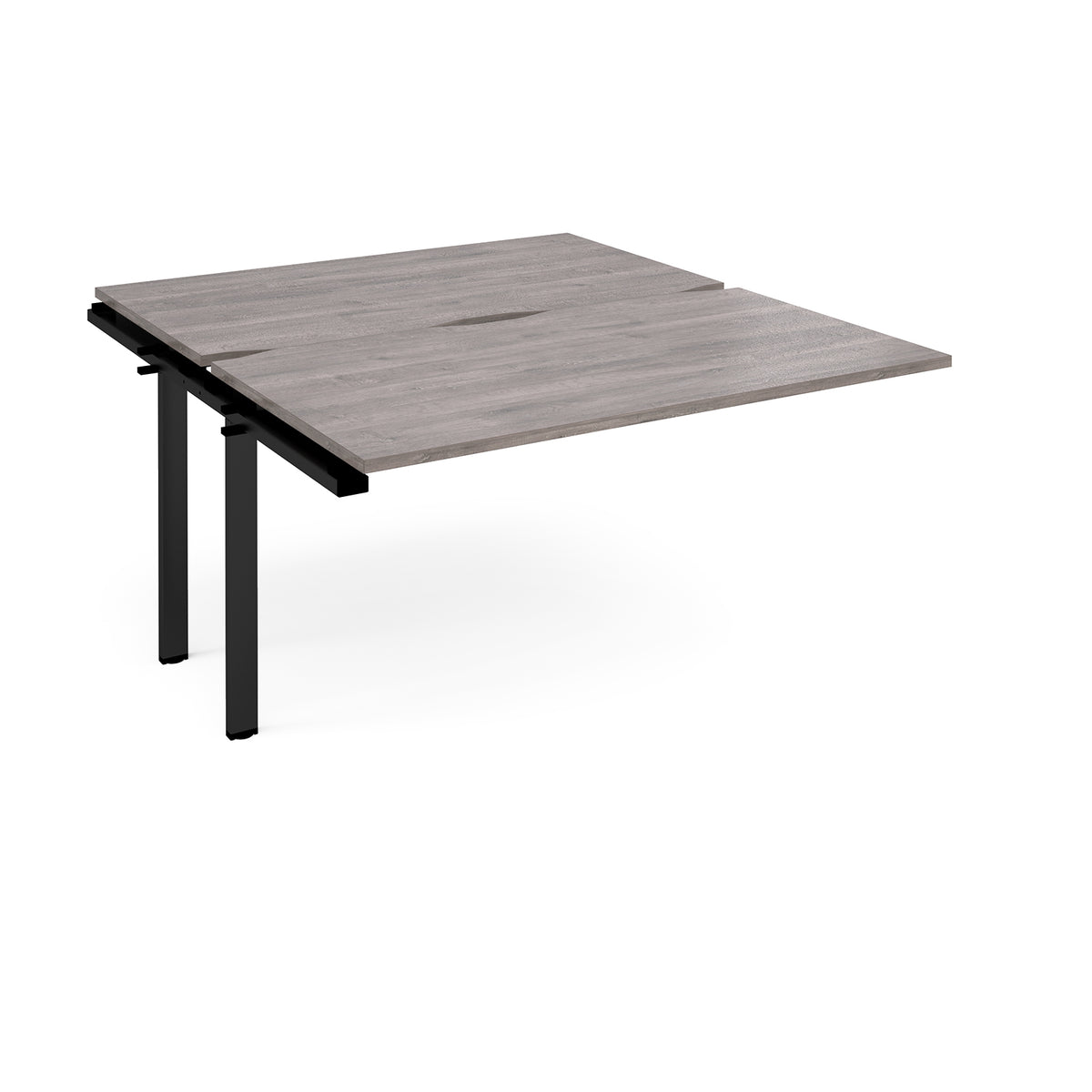 Adapt add on unit single 1400mm x 1600mm - black frame, Grey Oak Top - view 1