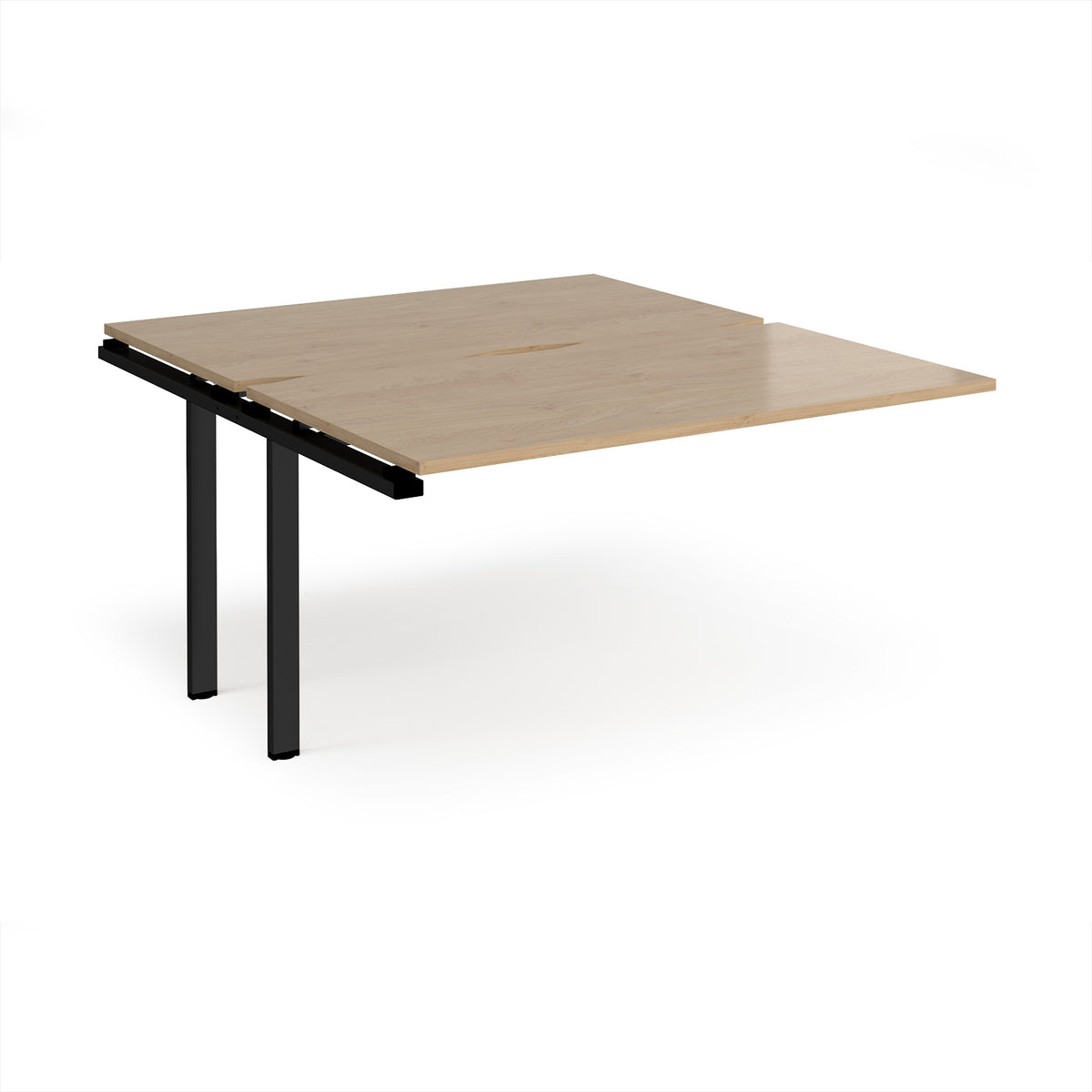 Adapt add on unit single 1400mm x 1600mm - black frame, Kendal Oak Top - view 1