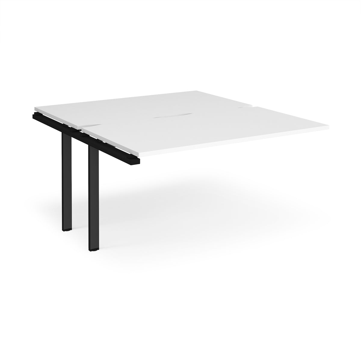 Adapt add on unit single 1400mm x 1600mm - black frame, White Top - view 1