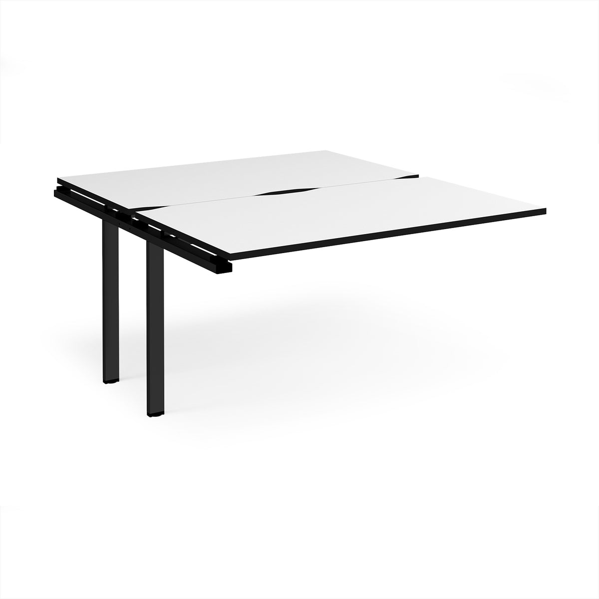 Adapt add on unit single 1400mm x 1600mm - black frame, White Top, black edge - view 1
