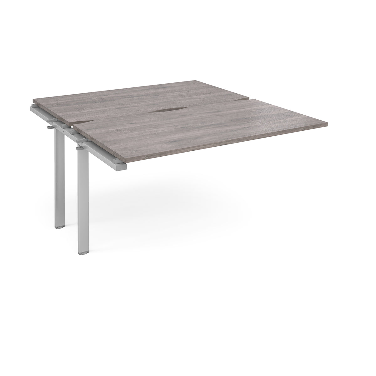 Adapt add on unit single 1400mm x 1600mm - silver frame, Grey Oak Top - view 1
