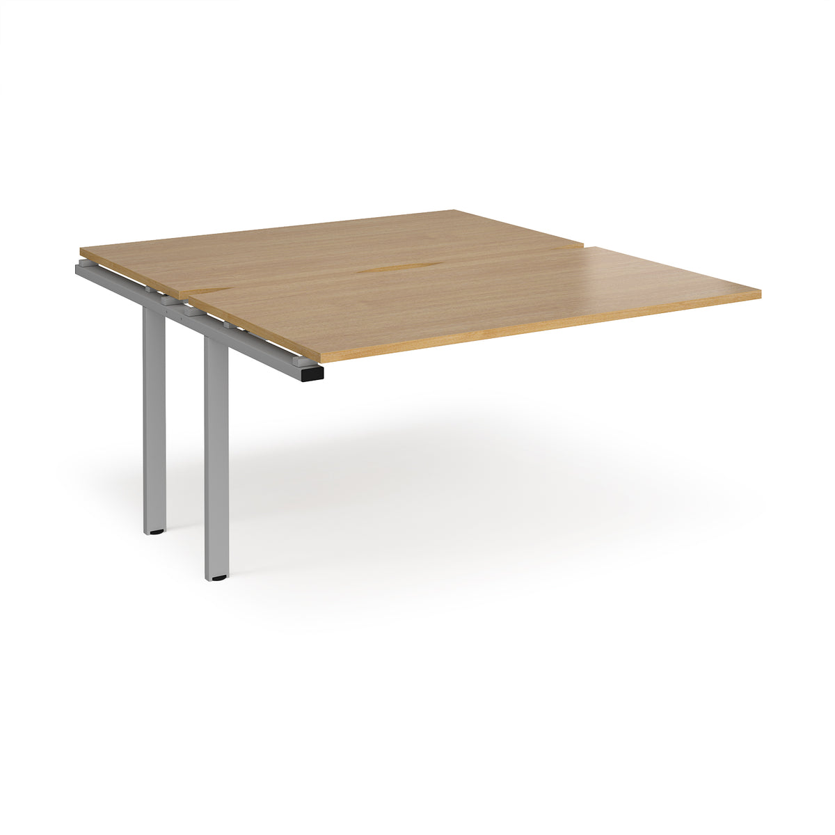 Adapt add on units back to back 1400mm x 1600mm - silver frame, Oak Top - view 1