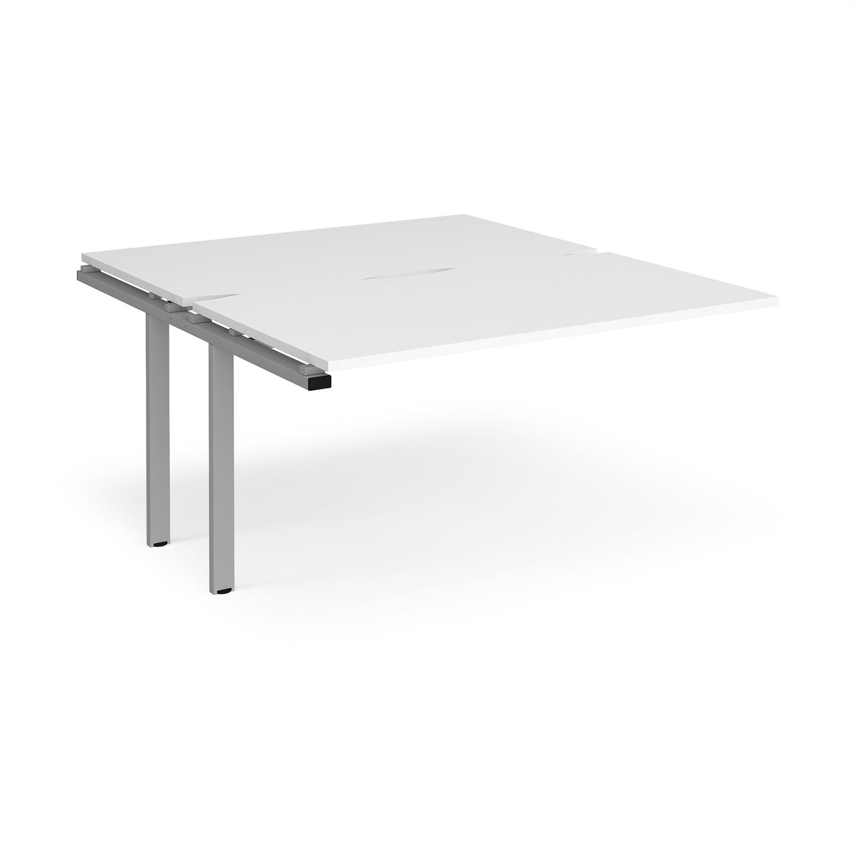 Adapt add on units back to back 1400mm x 1600mm - silver frame, White Top - view 1