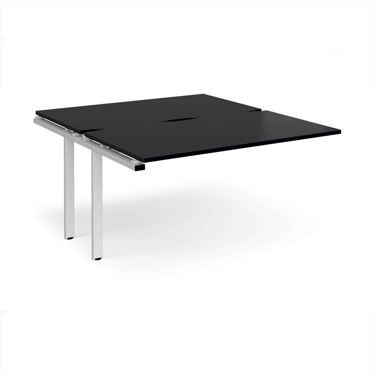 Adapt add on unit single 1400mm x 1600mm - white frame, black top - view 1