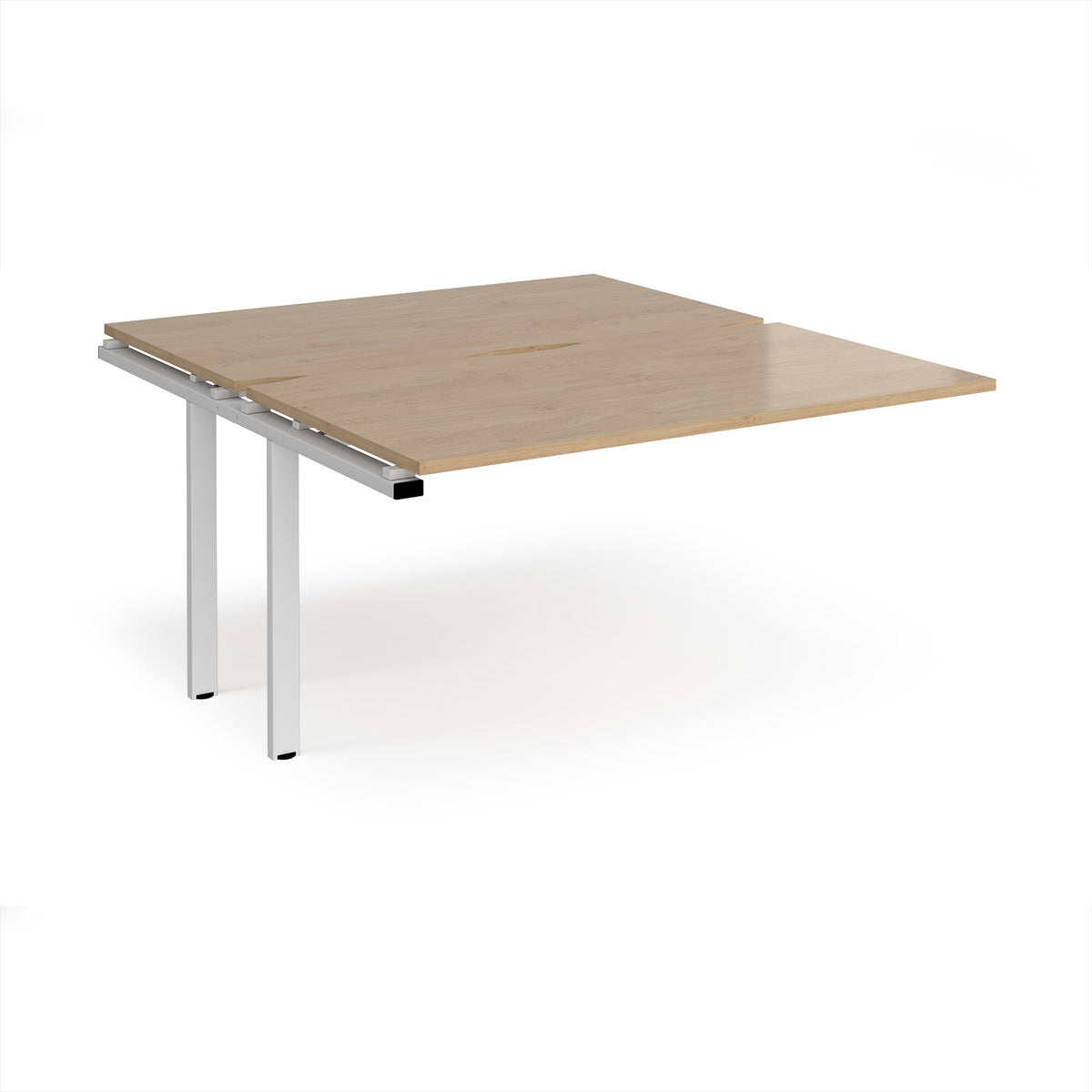 Adapt add on unit single 1400mm x 1600mm - white frame, Kendal Oak Top - view 1