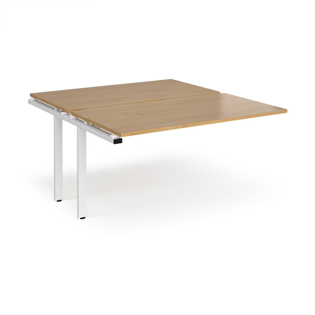 Adapt add on units back to back 1400mm x 1600mm - white frame, Oak Top - view 1