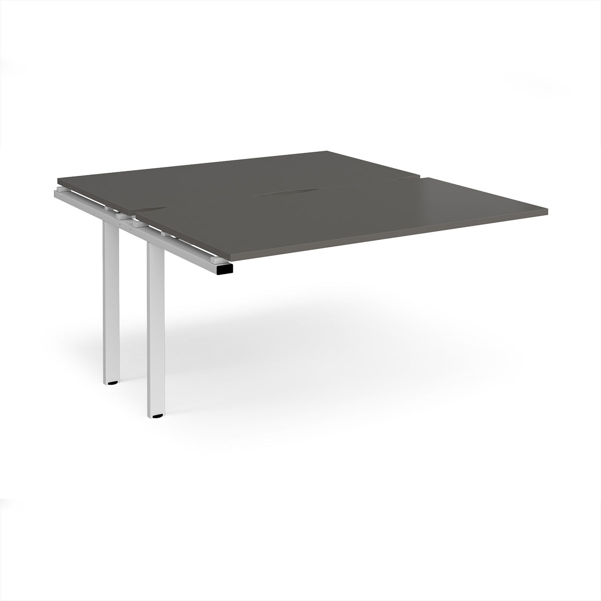 Adapt add on unit single 1400mm x 1600mm - white frame, storm grey top - view 1