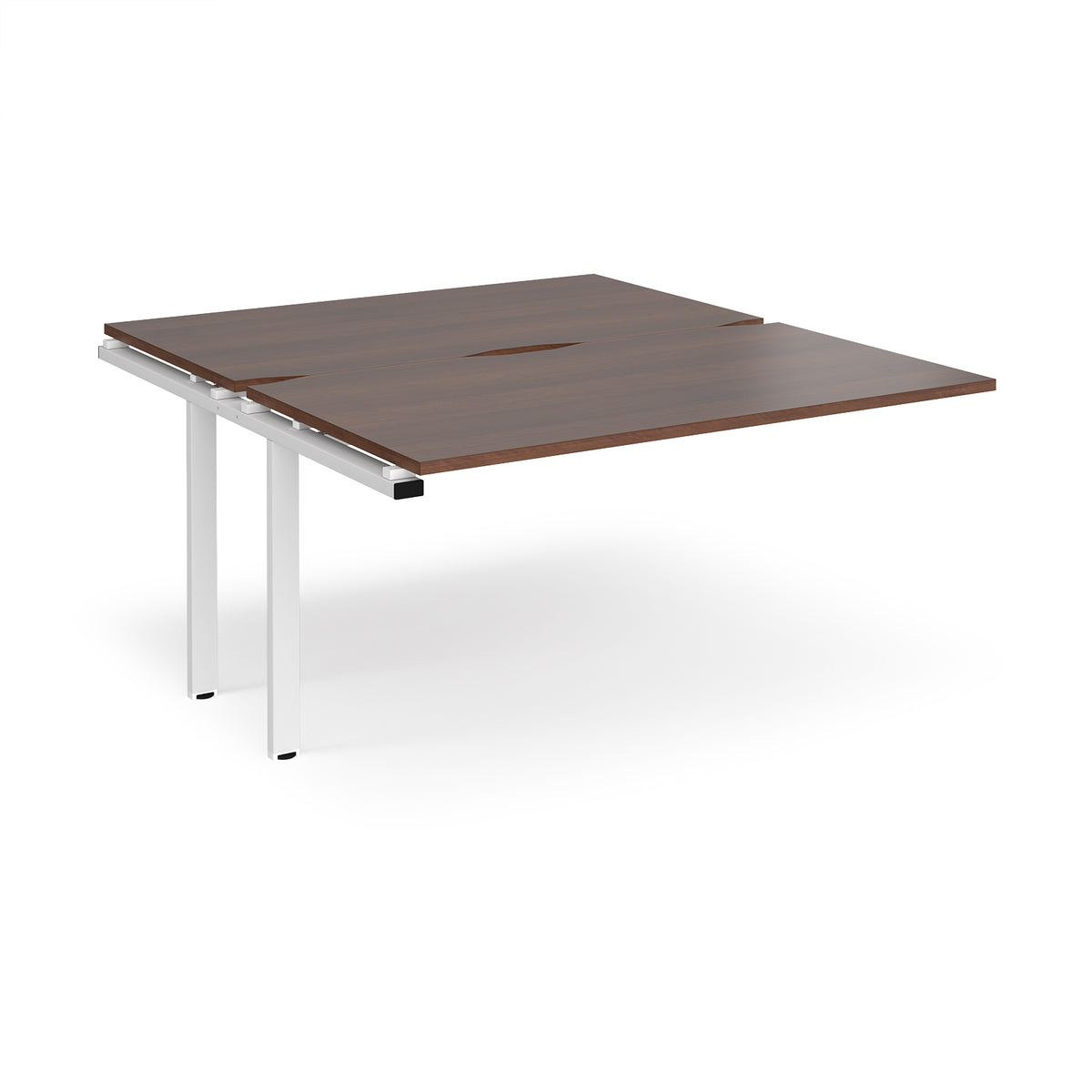 Adapt add on units back to back 1400mm x 1600mm - white frame, Walnut top - view 1