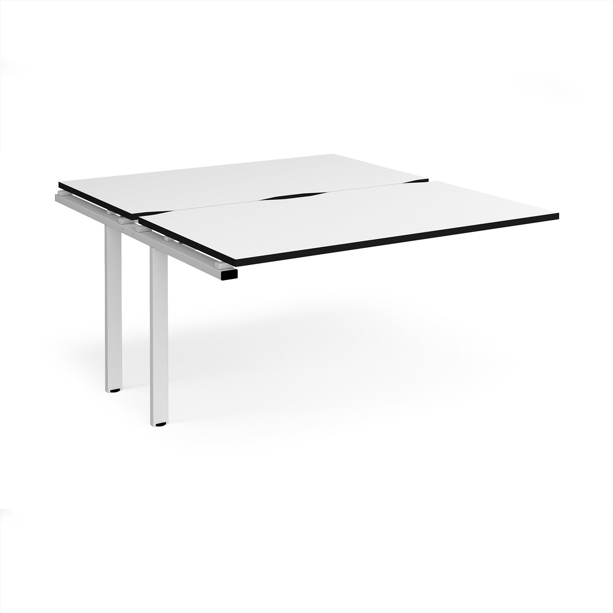 Adapt add on unit single 1400mm x 1600mm - white frame, White Top, black edge - view 1
