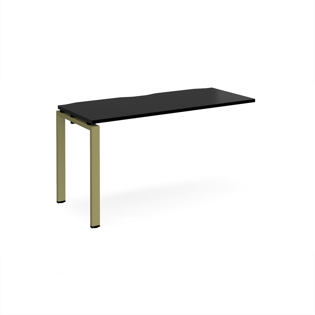 Adapt add on unit single 1400mm x 600mm - green frame, black top - view 1