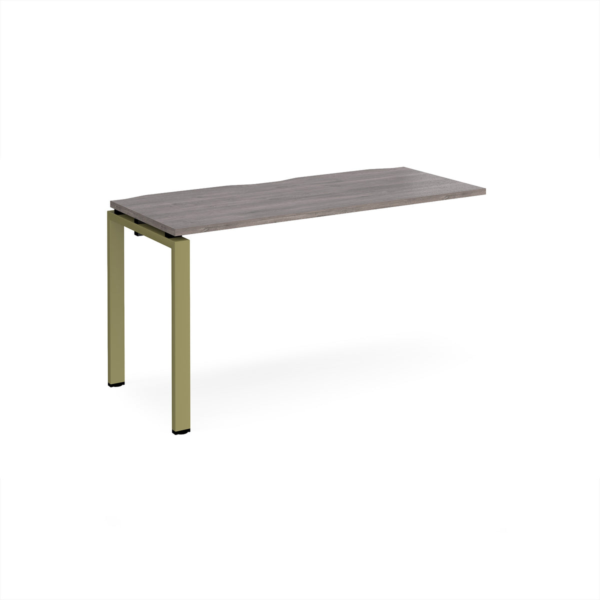 Adapt add on unit single 1400mm x 600mm - green frame, Grey Oak Top - view 1