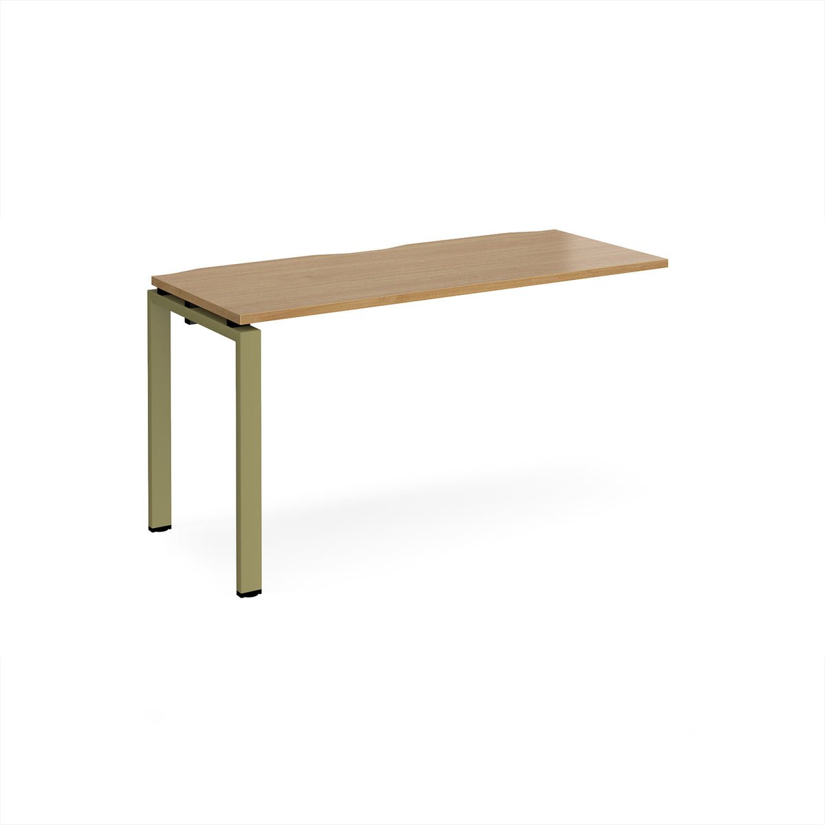 Adapt add on unit single 1400mm x 600mm - green frame, Oak Top - view 1