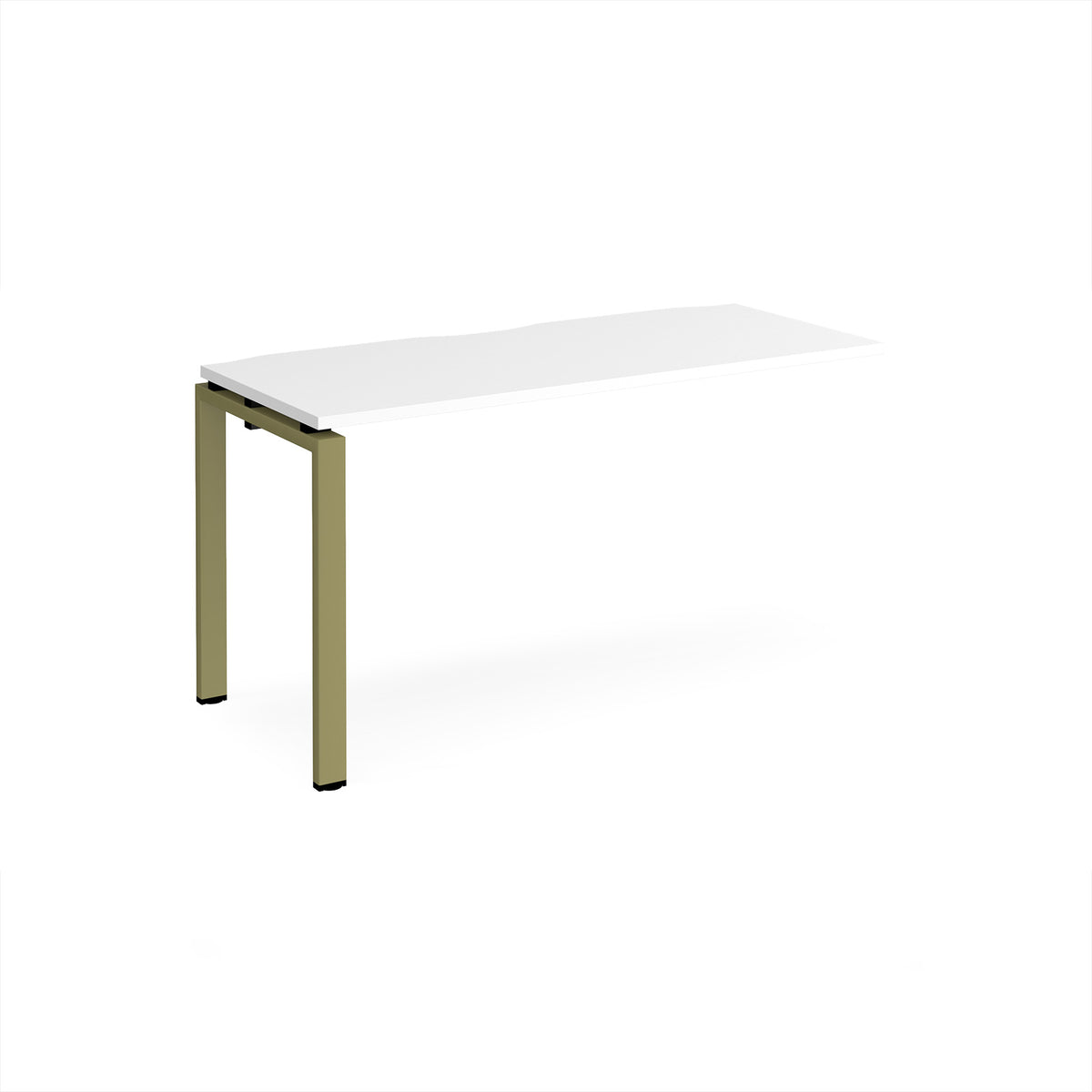 Adapt add on unit single 1400mm x 600mm - green frame, White Top - view 1